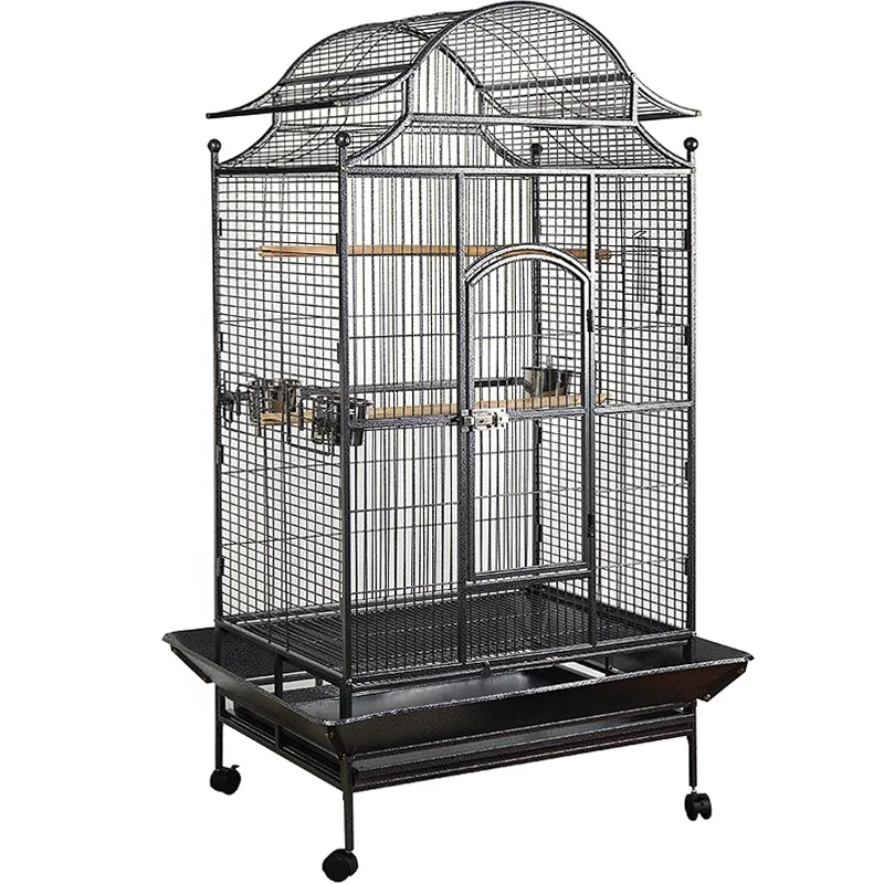 Good sell Parrot  bird cage high quality big pet cage Supply factory OEM DEM Metal Iron Metal cage Specialty pet products manufa