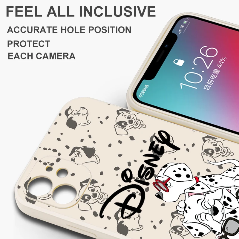 Disney 101 Dalmatians Dog Phone Case For iPhone 15 14 13 12 11 Pro Max Mini X XR XS Max SE2 7 8 Plus Liquid Silicone Back