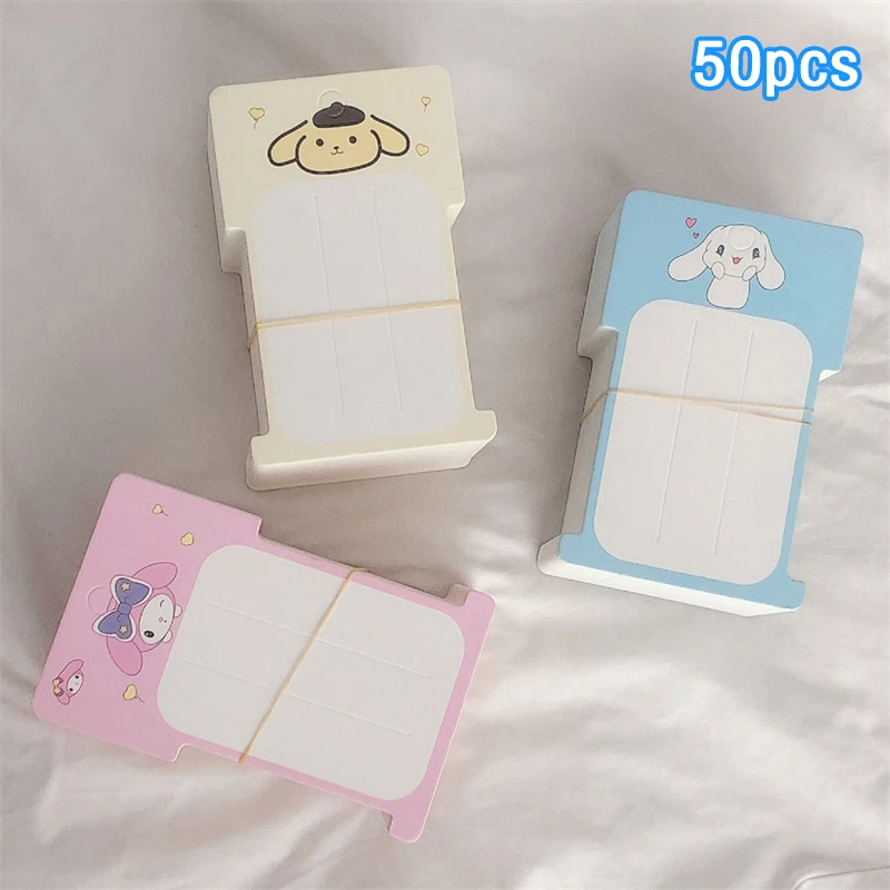 50Pcs Sanrio Anime Hello Kitty Hair Band Hairpins Packaging Paper Cards Hair Accessories Display Packaging Cards Retail Tags