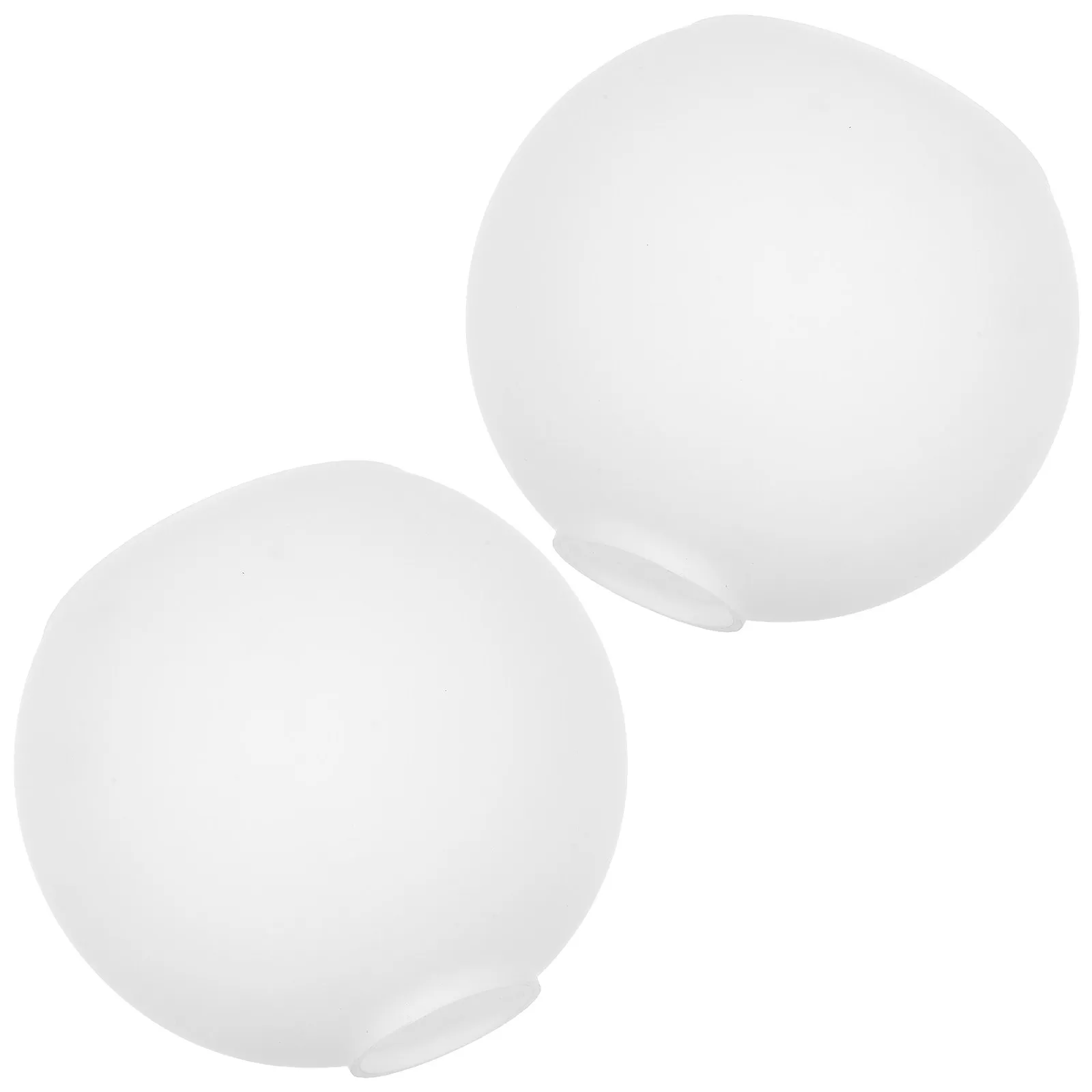 

2 шт. Стеклянные плафоны молочно-белого цвета, матовые, с плоским отверстием, сменные, для подвесных и настольных светильников