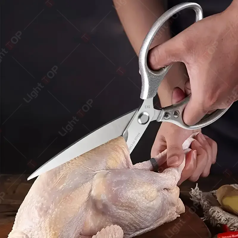 NEUE Erweiterte Küche Schere Edelstahl Huhn Knochen Schere Multifunktionale BBQ Fleisch Schneiden Schere Messer für Küche – Detail 3
