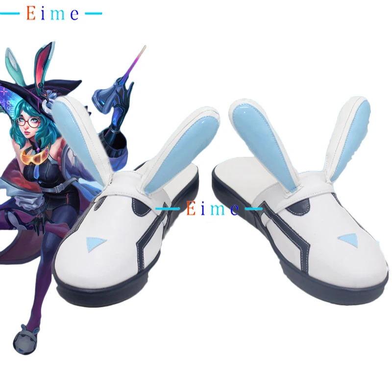 ‌LOL Aurora‌ Cosplay Shoes PU Leather Sandals Halloween Party Boots Anime Cosplay Props Custom Made