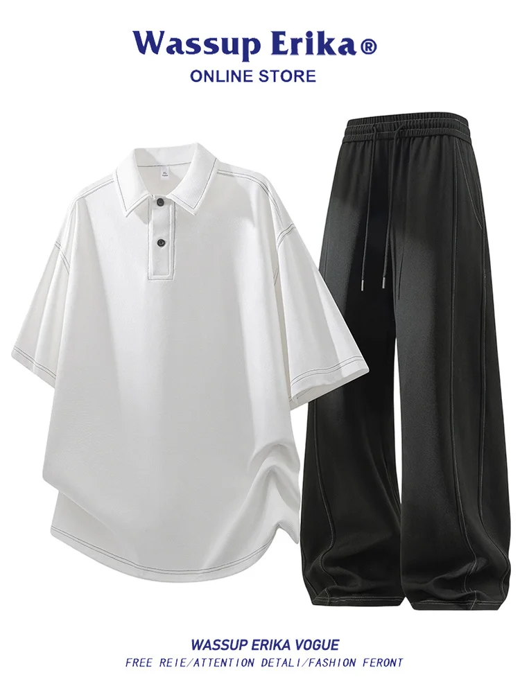 wassup-erika-men's-casual-sportswear-ort-sve-t-irt-set-summer-2026-polyester-fiber-long-pants-teenage-faion-brand