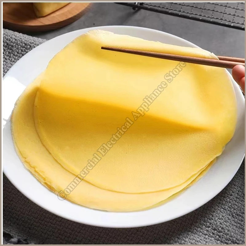 Fully Automatic Crepe Cake Machine 0.4~1.2mm Commercial Pancakes Egg Crepes Multi-functional Matcha Durian Crepe Cake Machine