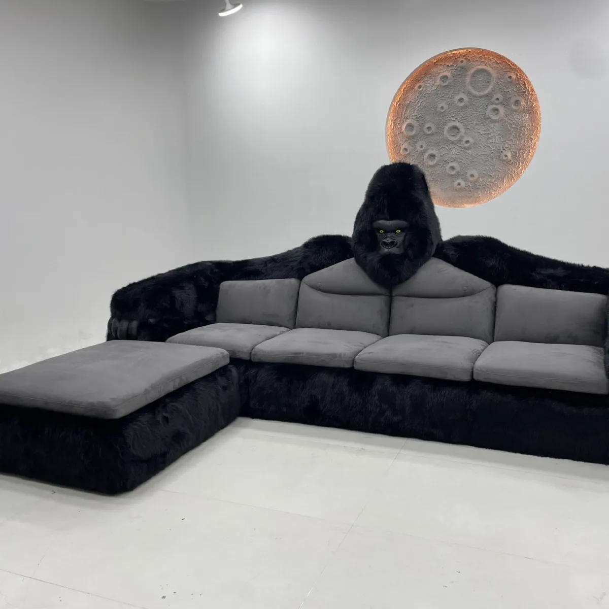 Gorilla divano soggiorno mobili bidimensionale diamante divano camera da letto letto dimensioni creative appartamento in pelle