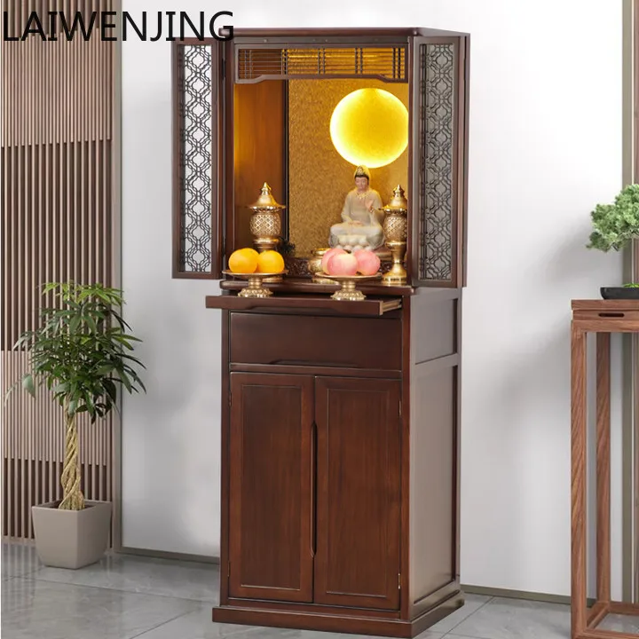 

SGF modern light luxury with door Buddhist shrine shrine household vertical cabinet new Chinese style