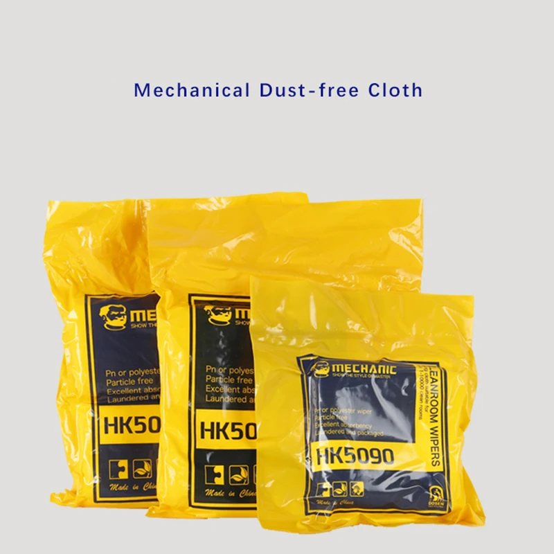 Mechanic Soft Cleanroom Wiper High Microfiber Anti-static Non Dust Cloth for Phone Pad Tablet Camera PC Screen Cleaning HK5090