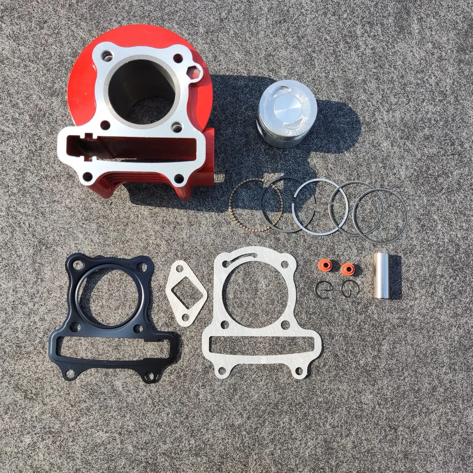 WILEBO GY6 50cc to 72cc Big Bore 47mm Preservative Cylinder Rebuild Kit for ATV Scooter Moped with 139QMA 139QMB Engine