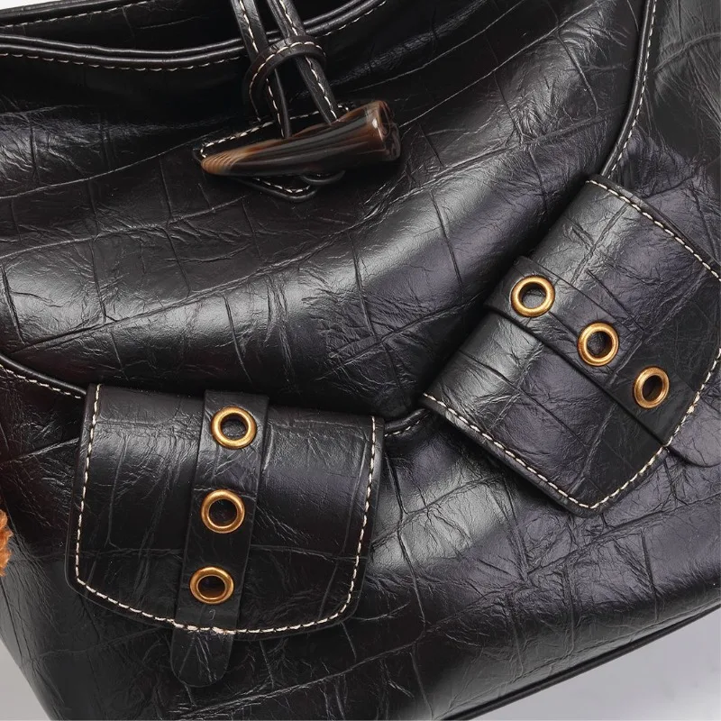 Shopping Does Not Collide with Casual Handbag Multi-back Design Stone Pattern Bag Exquisite Simplicity Fashion Trend Commuting
