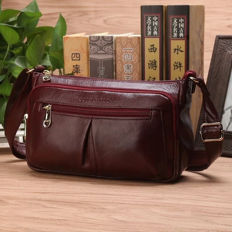 High Quality Genuine Leather Shoulder Messenger Bags Luxury Female Casual Shopping Fashion Natural Skin Women Hobo CrossBody Bag