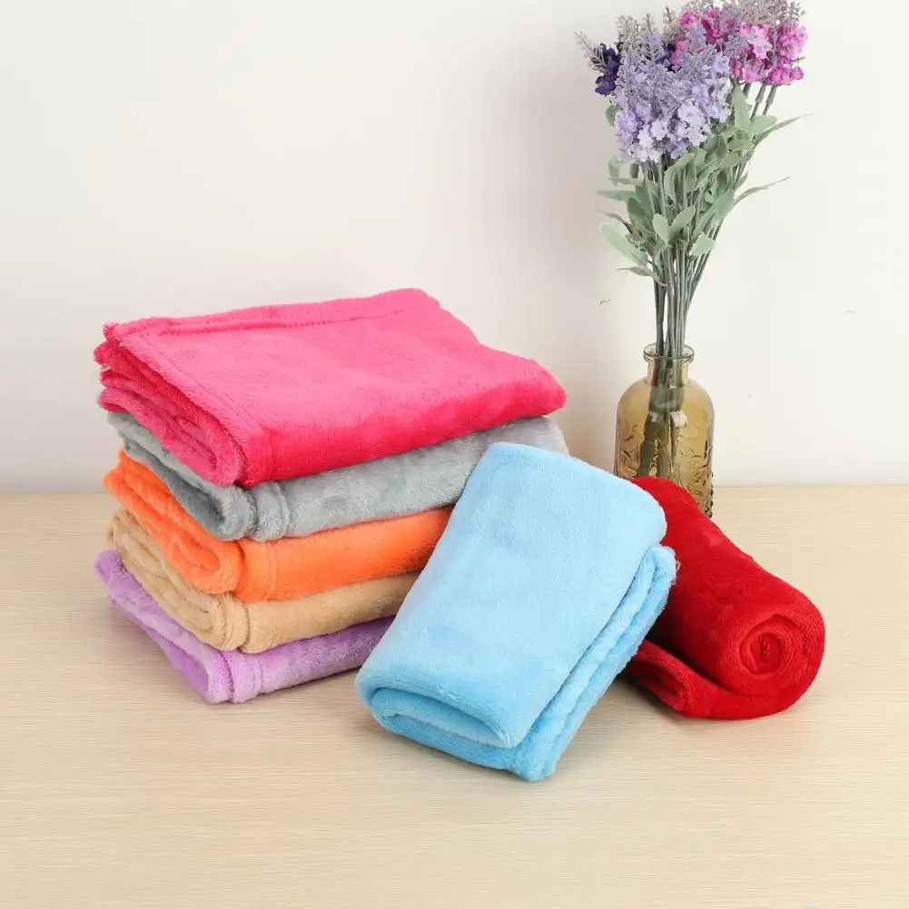 Fluffy Winter Coral Fleece Blankets Plain Bedspreads Thick Warm Soft Throw Blankets Universal Solid-color Sofa Cover Bed Cover