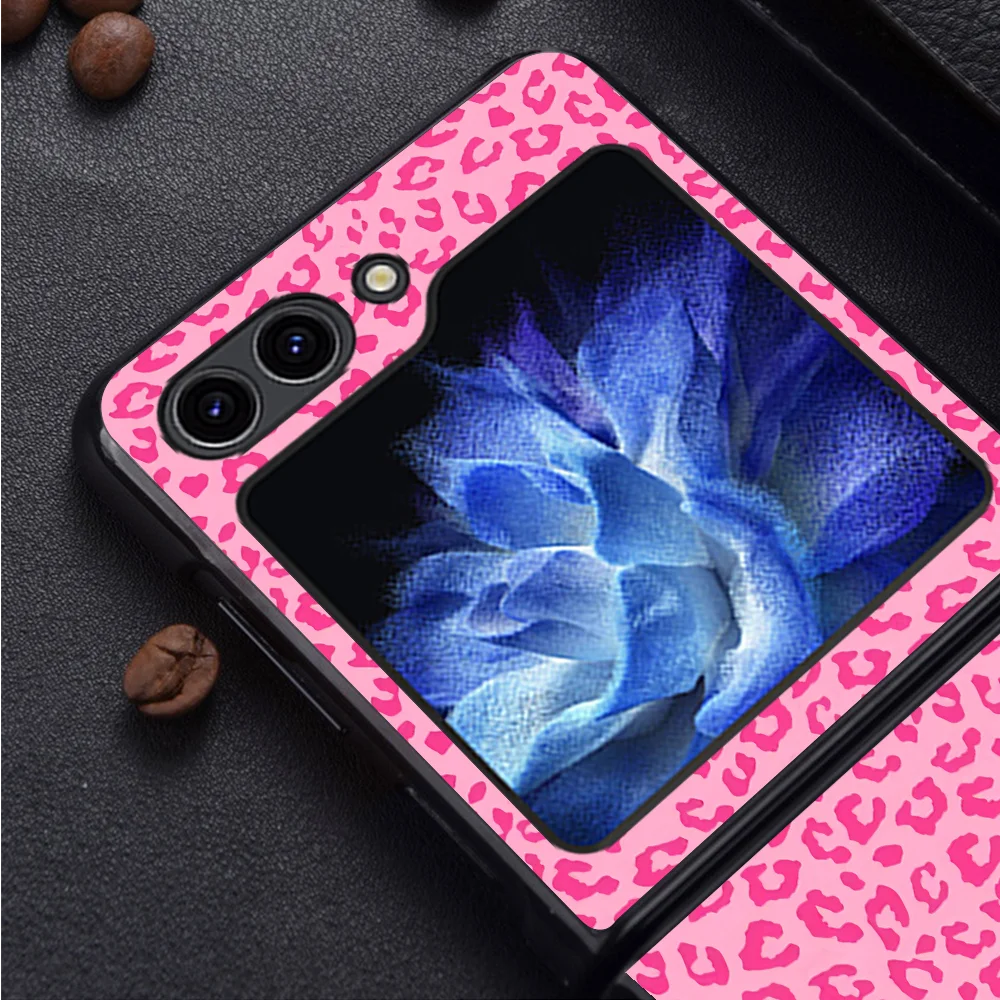 Case for Samsung Galaxy Z Flip 8 ZFlip7 FE ZFlip 6 Z Flip 7 ZFlip4 ZFlip5 ZFlip3 Phone Cover Funda Innovative Leopard Print