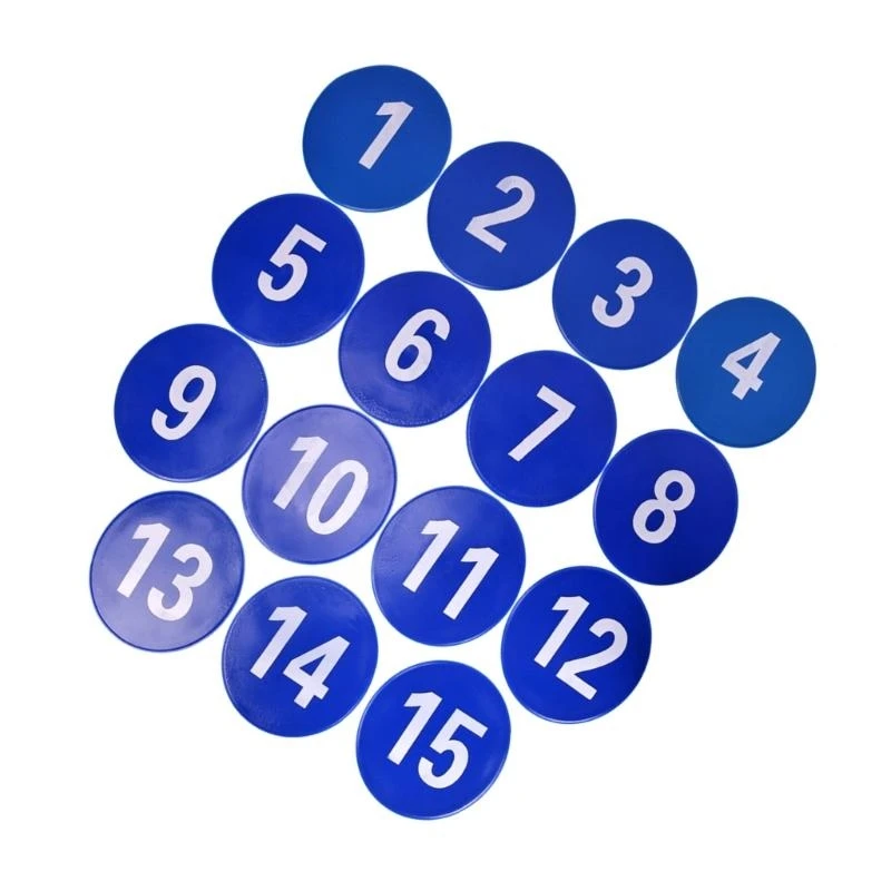 علامات قرصية لأرضيات الملاعب والأنشطة الرياضية لتدريبات كرة القدم في الأماكن المغلقة والمفتوحة