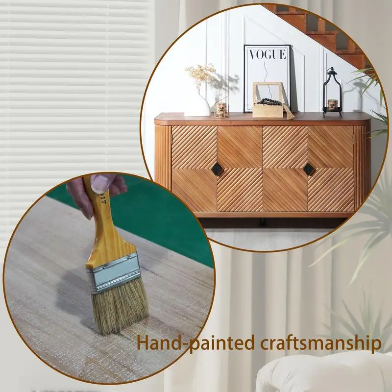 خزانة تخزين حديثة مع أرفف قابلة للتعديل، بوفيه خزانة جانبية قائمة بذاتها مع 4 أبواب للمعيشة في المدخل