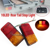 2Pcs 12V/24V/12-80V LED Truck Tail Lamp Taillight Turn Signal Indicator Stop Lamp Rear Brake Light For Car Truck Trailer Caravan