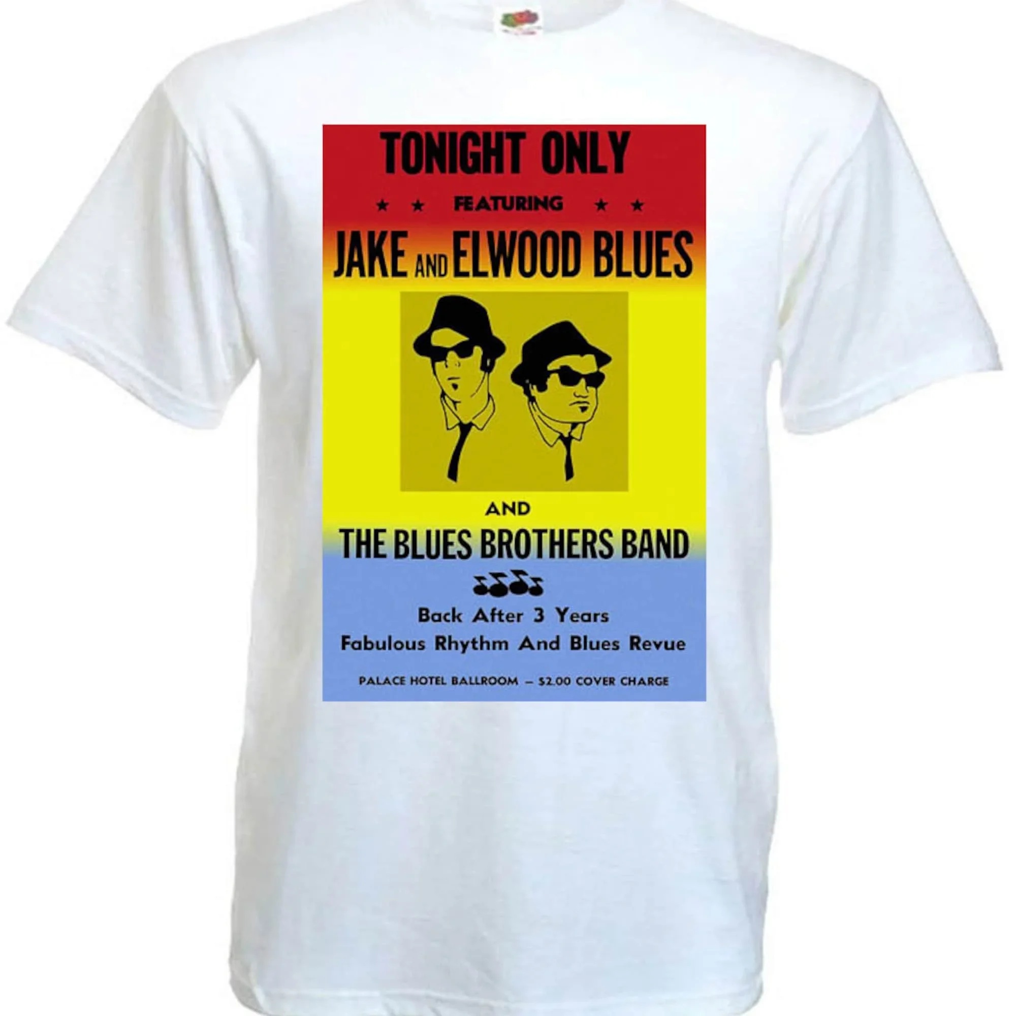 The Blues Brothers V2 T Shirt Movie Poster John Belushi Dan Aykroyd All Sizes S 5Xl 100 Cotton