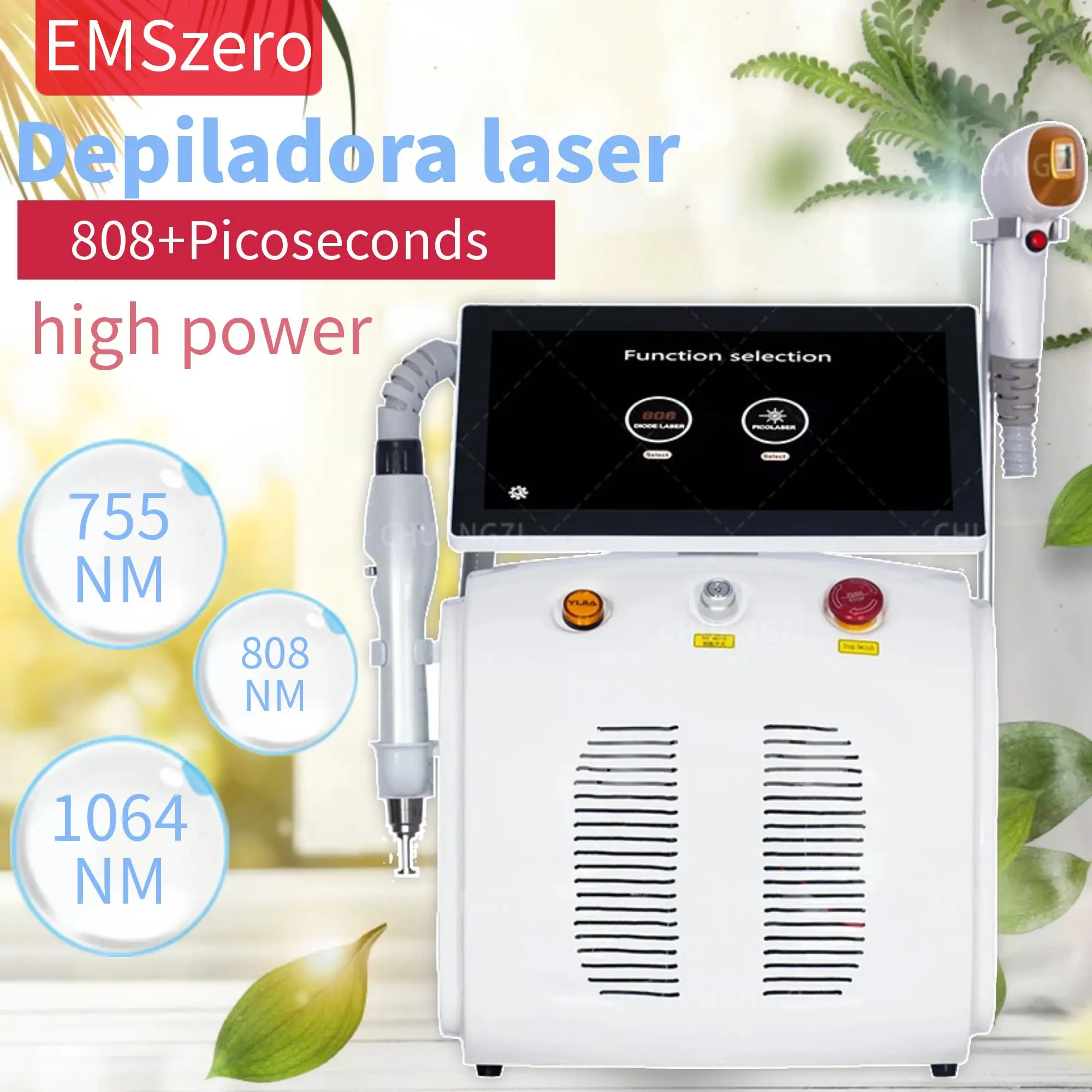 

Super High Power Diode Hair Removal+Picosecond 2in1 Machine Removes Tattoo Pigments Painless Hair Removal all Over The Body