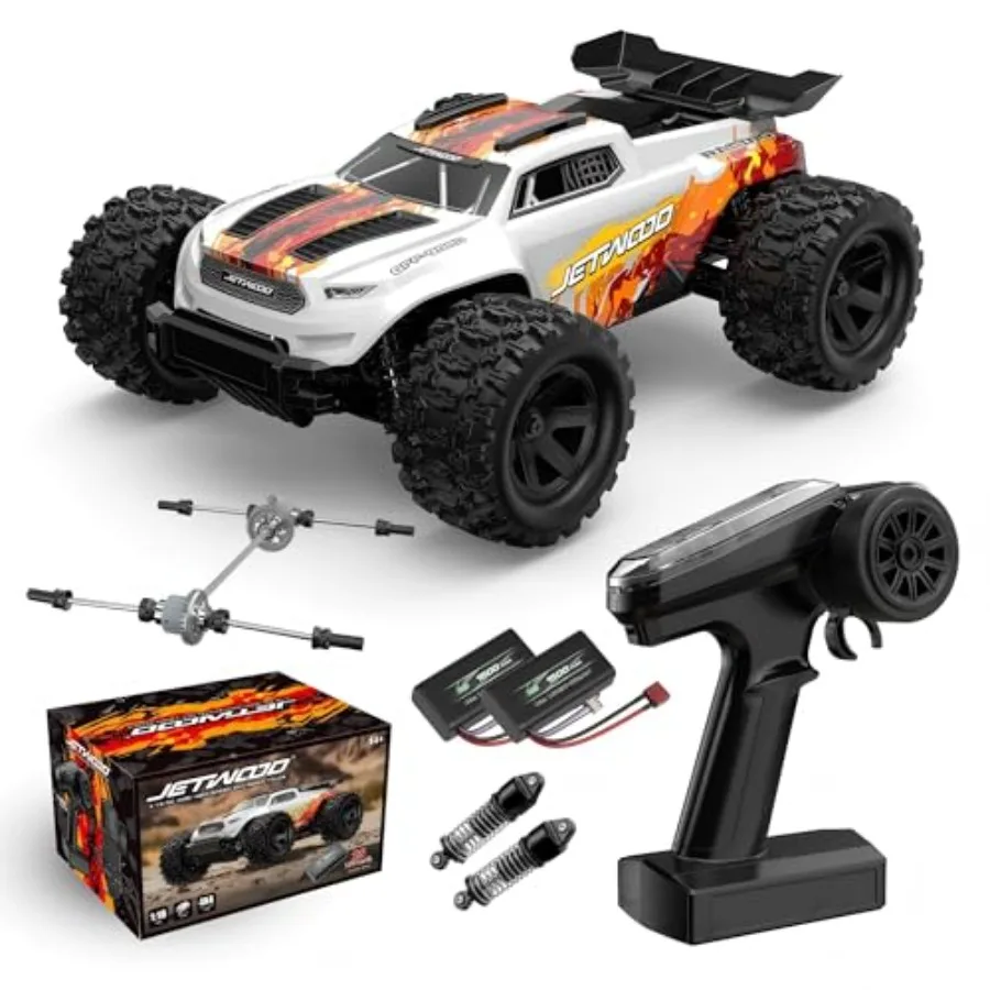 

1:18 RC Car 36+ KPH Fast Remote Control Monster Truck with 2 Batteries 4WD Adult RC Truck Ready-to-Run for Beginners All Terrai