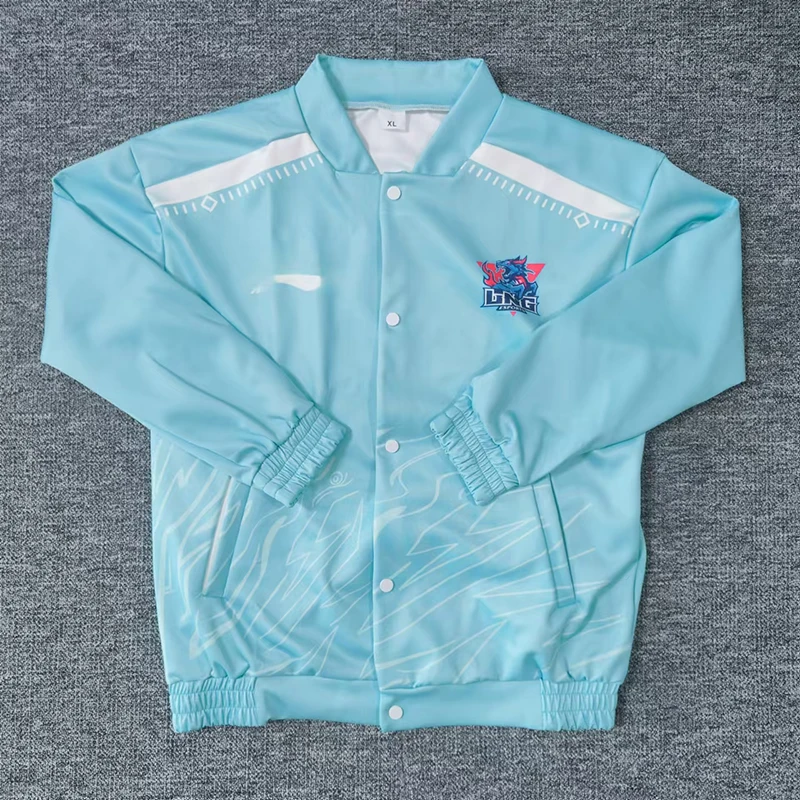 جديد 2024 LPL لربيع وخريف كشف البيسبول Jaet خفيف الوزن مناسب مطبوع من البوليستر ملابس خارجية معطف ألعاب بعيدا #1