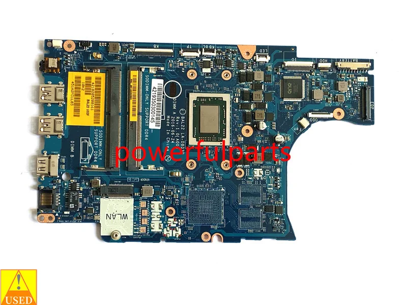 

For Dell Inspiron 5565 5765 Motherboard With FX-9800P / A12 Cpu 0N7GMF 0091H1 BAL22 LA-D803P Working Good