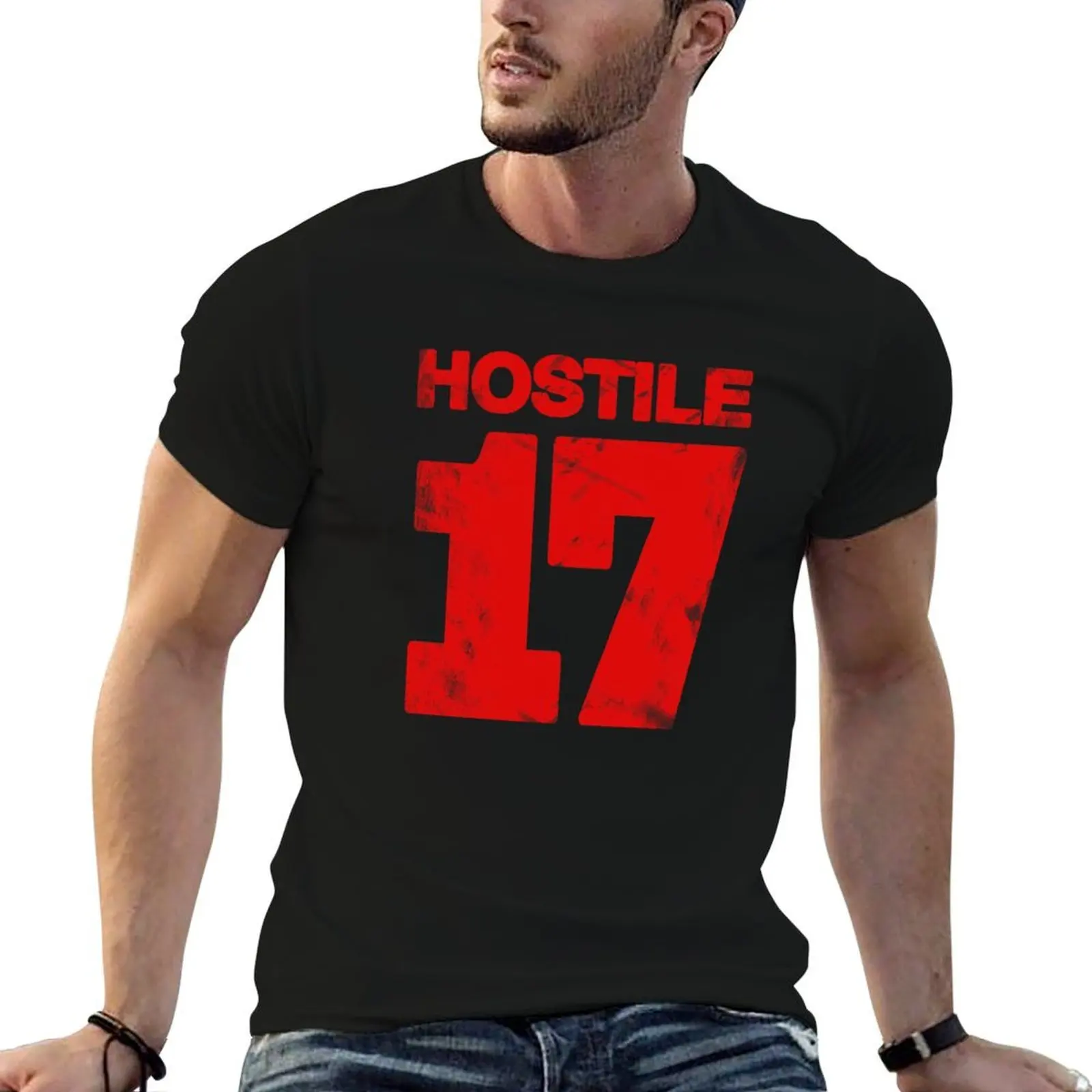 Hostile 17 T-Shirt Modern Style Print T-Shirt
