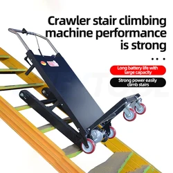 500W Electric stair climber 180KG Crawler Automatic Up and Down Stair Climber Collapsible Heavy Building Materials Moving Truck