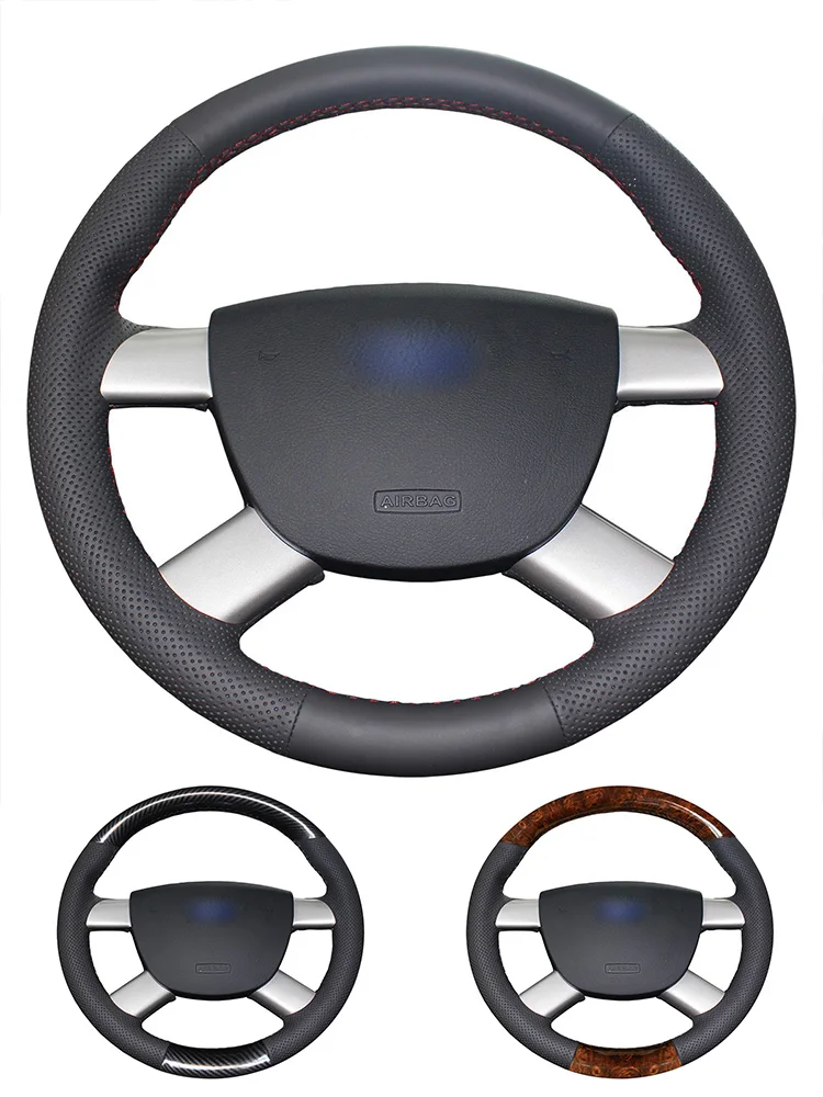 

Чехлы на руль автомобиля Yuji-Hong из искусственной кожи для Ford Kuga 2008-2011 Focus II 2005-2011 C-MAX 2007-2010 из углеродного волокна