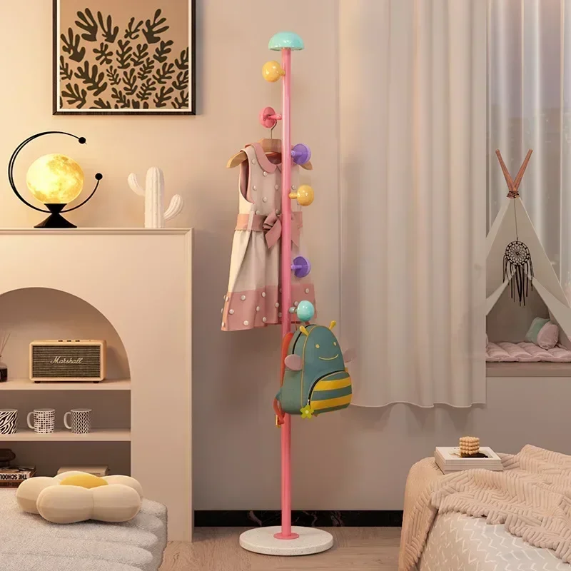 New Model Household GoodsChildren's Hanger Floor-to-ceiling Mushroom Clothes Hanger Pole Type Coat Rack Bag Hanger Bracket
