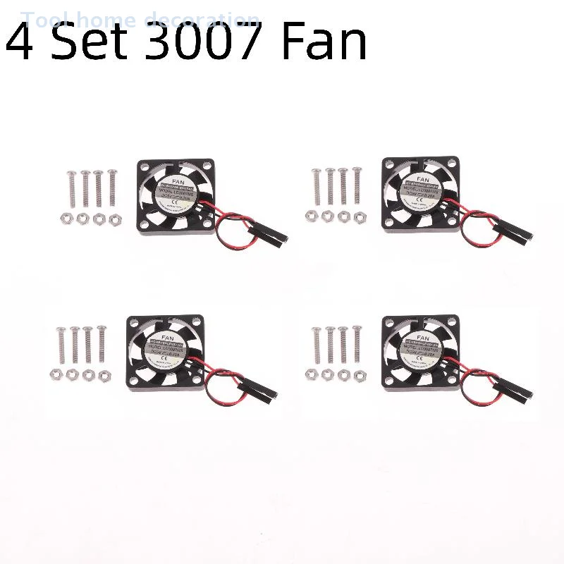 

4 шт. 3007 вентилятор 30x30x7 мм охлаждающий вентилятор бесщеточный охлаждающий вентилятор 30 мм 1,18 дюйма 3,3 В 5 В постоянного тока тихий вентилятор для двигателя