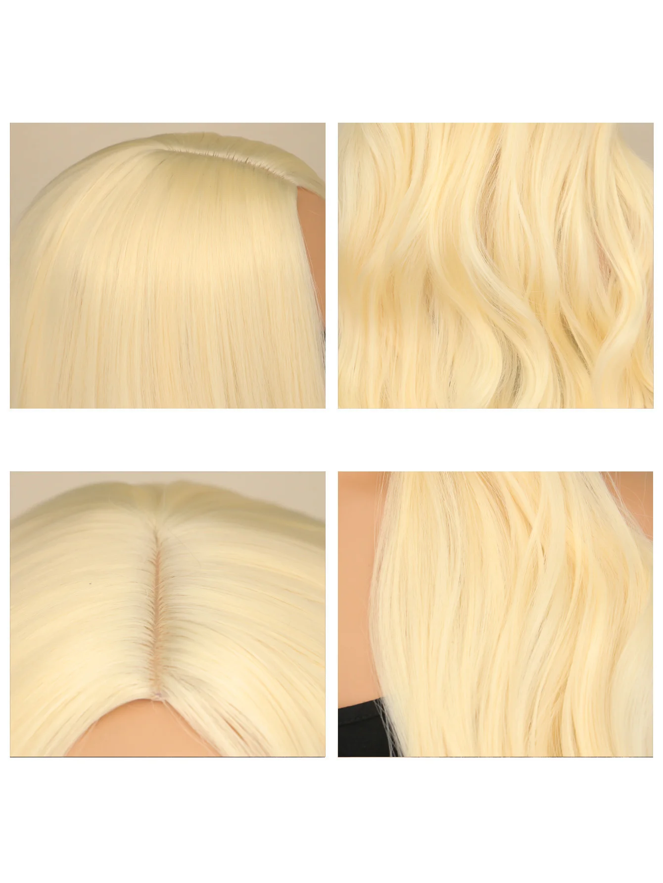 Barbie-Perruques blondes pour femmes et filles, cheveux longs bouclés, ondulés, blond clair, partie centrale, fibre synthétique, cosplay, degré de chaleur