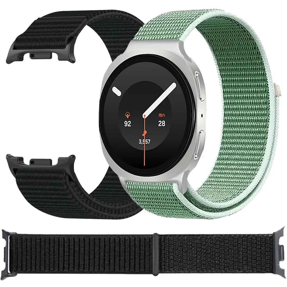 Metal Connecting Nylon Loop Strap For Samsung Galaxy Watch 9 8 40-44mm Official Breathable Sports Band For Galaxy 8 Classic 46mm