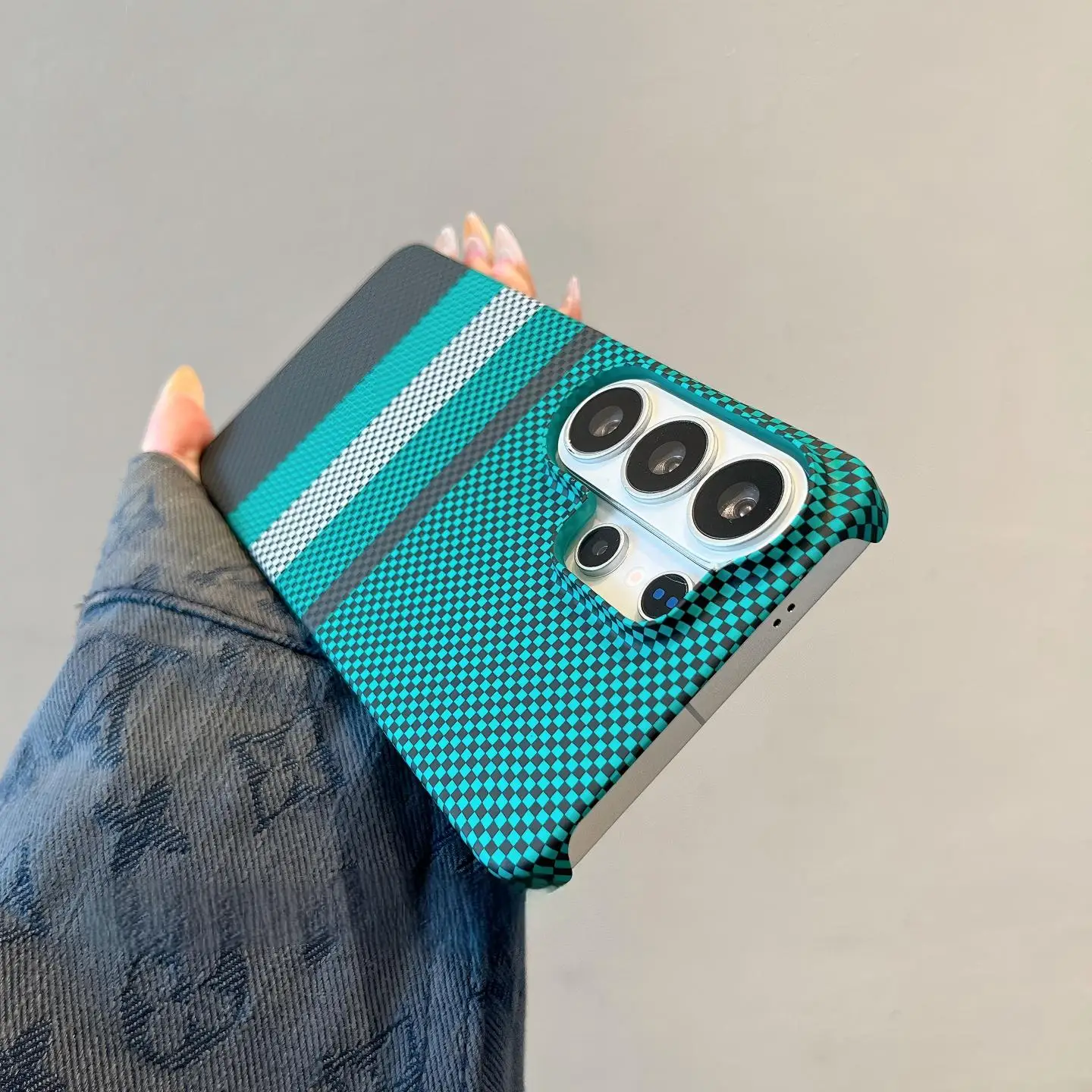 Luxury For Magsafe For Samsung S26 S25 S24 S23 Fe Ultra Plus Carbon Fiber Texture Phone Case Wireless Charge Halfborder Pc Cover