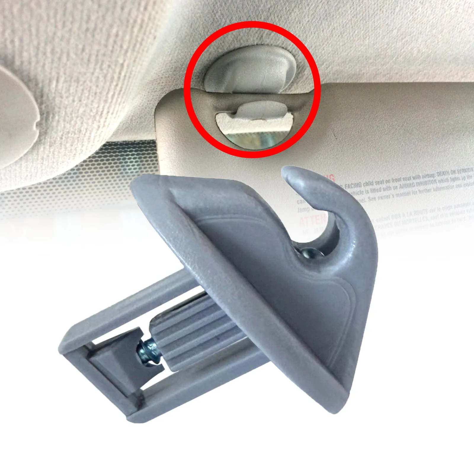 2Pcs For Renault Mascott Master Trafic 7700421989 Sunshade Bracket Holder Hook Retainer Clips With Screws Replacement 8200449006