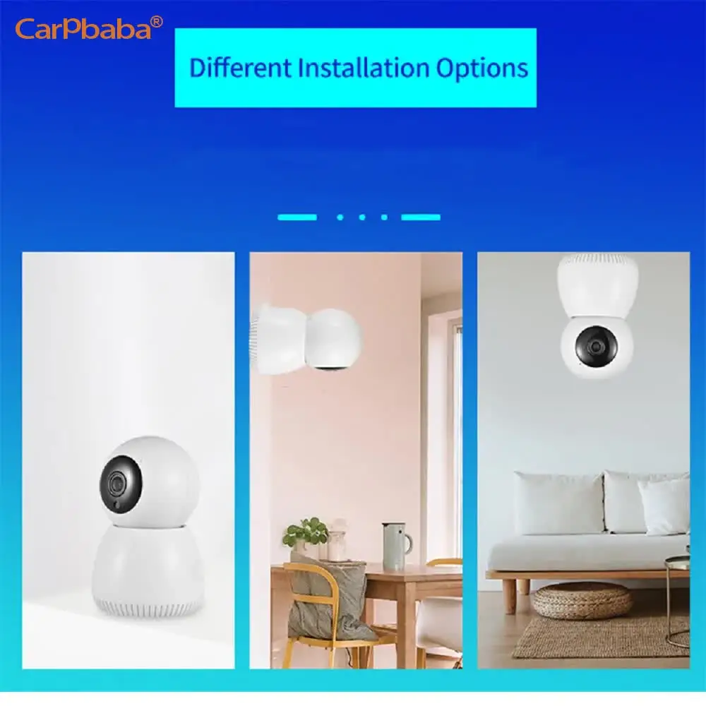 Snowman Surveillance 360° Rotating Wifi IP Camera with Two-way Audio Night Vision Motion Detection