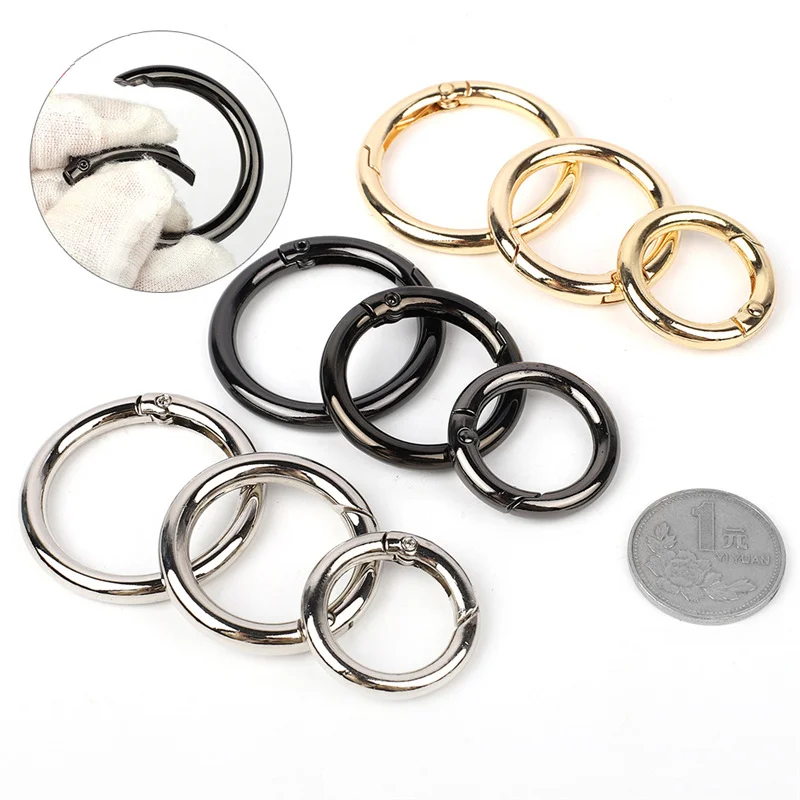

10pcs Swivel Lobster Spring Openable O Ring Leather Bag Belt Strap Buckle Findings Pendant Keyring Chain Snap Clasp Trigger