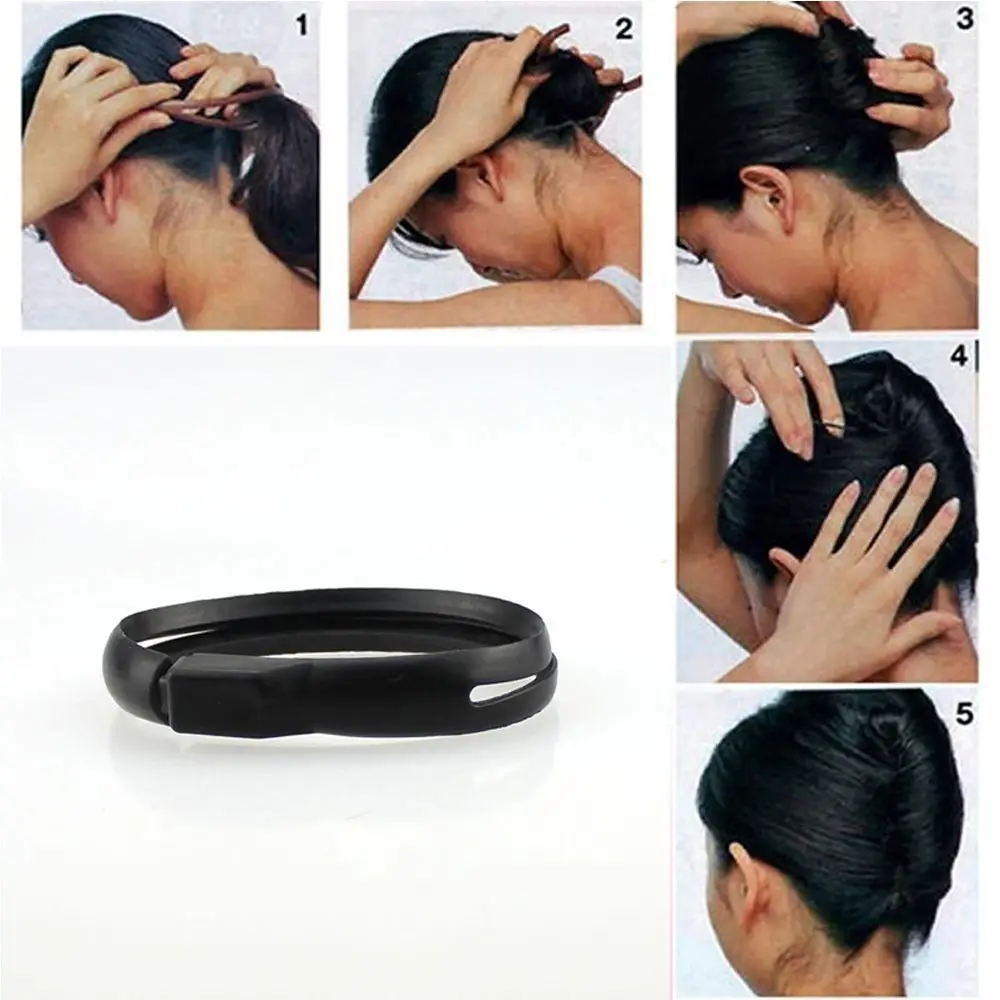 Updo Hair Styling DIY Formal Donut Bun Clip Tool French Twist Hair Sticks Maker Holder