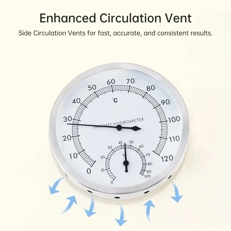 

Wireless analog thermometer hygrometer garden sauna greenhouse indoor and outdoor circular dial hygrometer