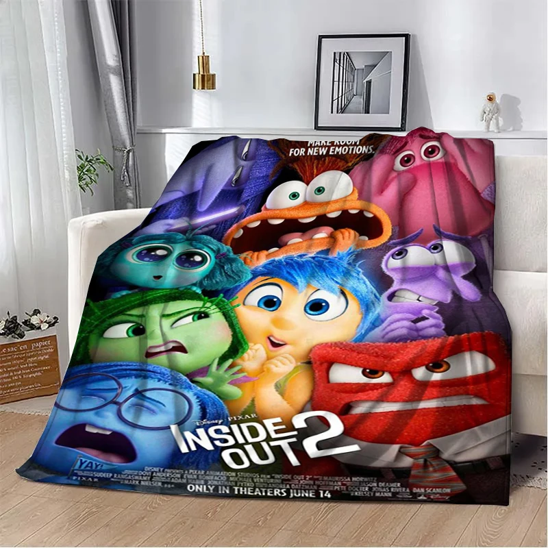 Disney Inside Out Room Warming Decorative Camping Sofa Blanket for Soft Portable Travel Picnic Blanket Gift for Family or Friend