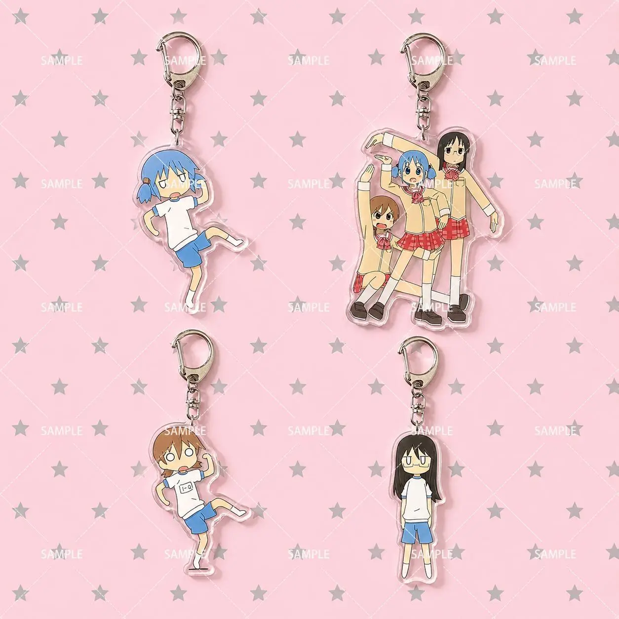 Llavero de acrílico Nichijou Sports Clothes Ver Anime de Naganohara Mio, llavero Kawaii, colgante para bolso, adorno, regalo lindo