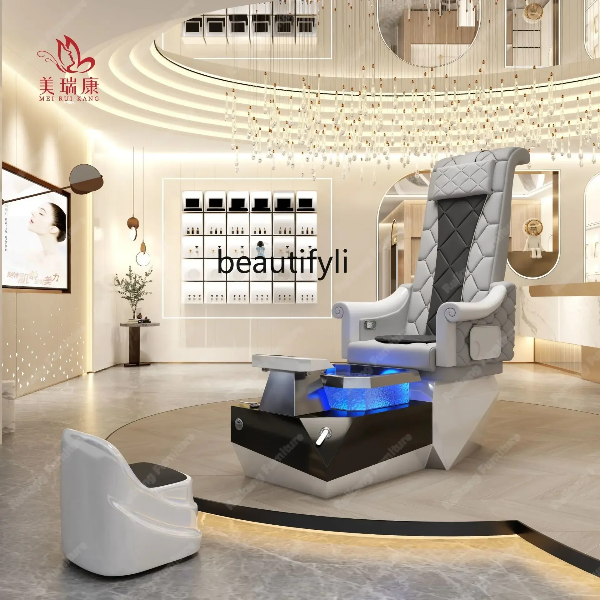 

20031Салон для ногтей, диван для красоты ресниц, педикюрное кресло, высококачественный массажный диван для ног, массажное кресло для ног