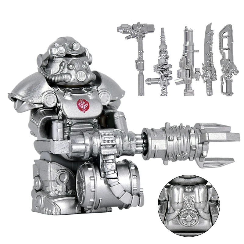 

MOC Военная T51 Броня BOS Солдаты Мини Аниме Экшн Фигурки Оружие Робот Kinghts Строительные Блоки Кирпичи Игрушки Подарки