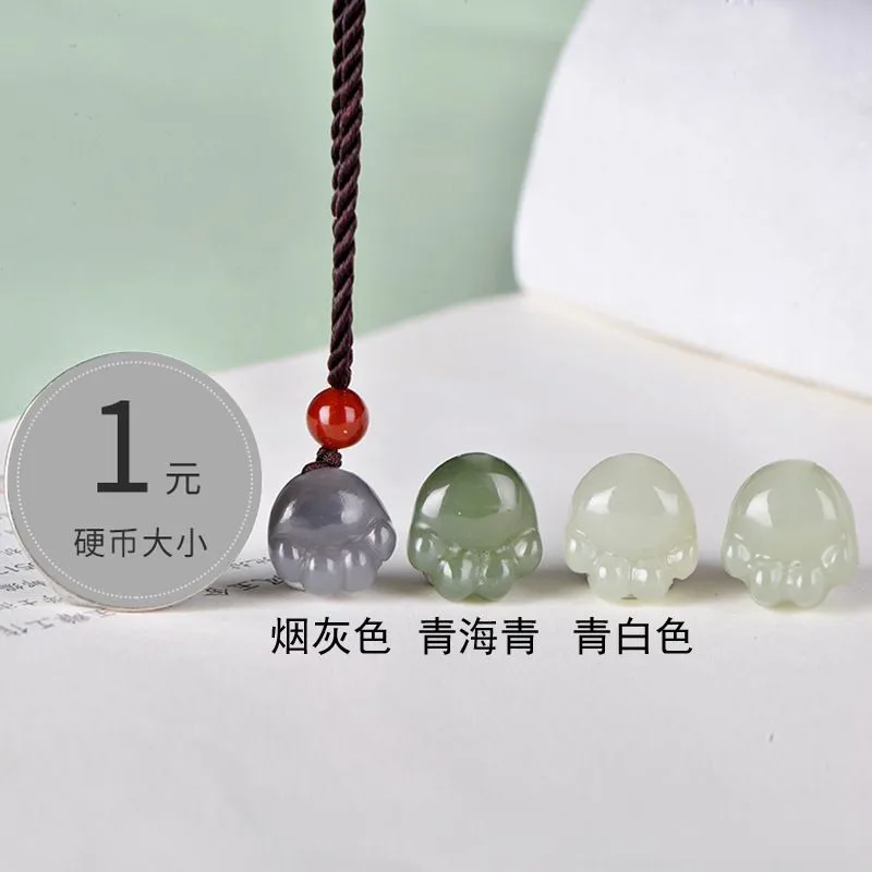 Natural Hetian jade cat claw pendant women's small cat claw pendant pendant cute cute pet children's model