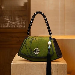 2026 Chinese Style Women's Bag Cheongsam Mother Bag Middle-aged All-in-one Large Capacity Single Shoulder Crossbody Handbag