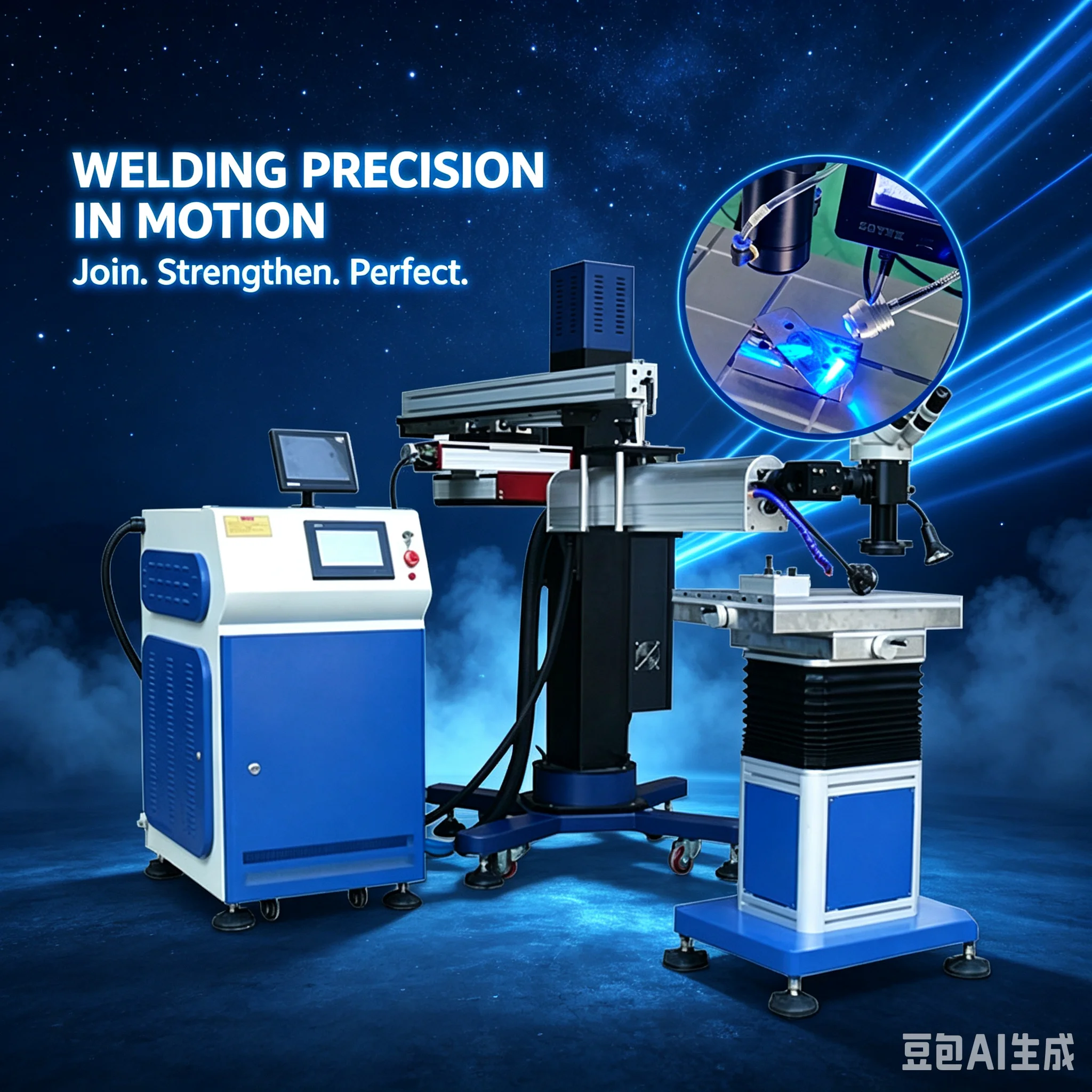 Wholesale Cantilever Type Fiber Laser Welding Machine Flexible Operating Arm For Complex Mold Surface Repair Work