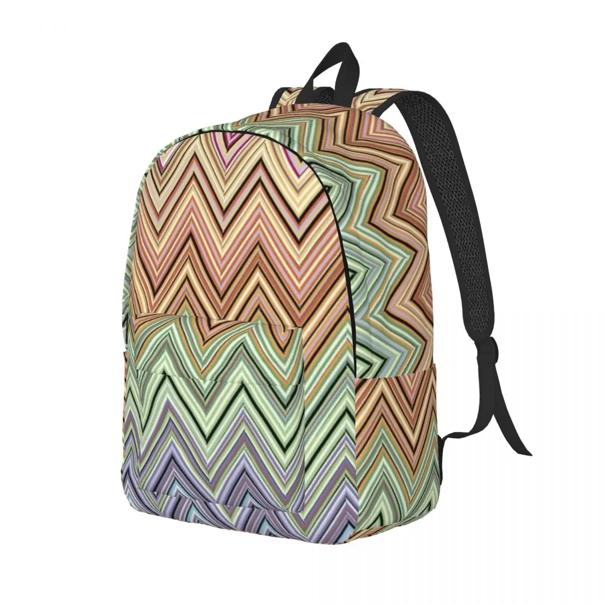 

Home Decor Zig Zag Zigzag Chevron Backpack Daypack Large Capacity Kids BookBag School Bag Shoulder Bags for Boys Girls