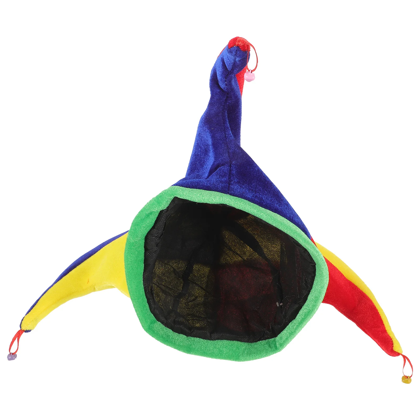 

Bright Multicolor Clown Hat Backed Fabric for Mardi Gras Carnival Circus Halloween Costume Party Photo Props Clown Hat