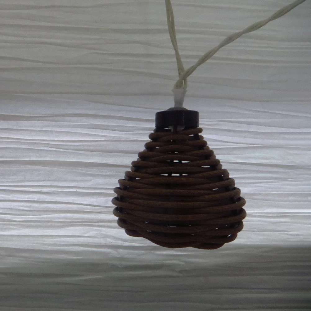 

2.2m 10 LED Imitation Rattan Ball String Lights Decorative Romantic Patio Wedding Garden Party Lighting Rattan Lights