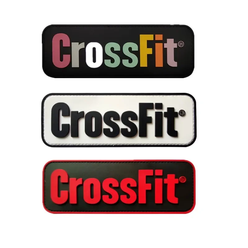 CrossFit Name Tags PVC Patch Embroidered Applique Sewing Label Punk Biker Clothes Stickers Apparel Accessories Badge