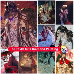 Anime Heaven Official's Blessing 5D AB Drills Diamond Painting Tian Guan Ci Fu Pic Art Cross Stitch Kits Mosaic Home Decor Gift