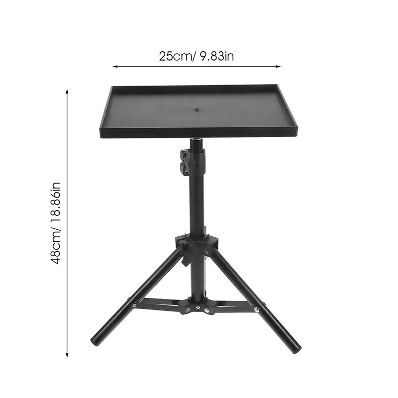 Adjustable Projector Stand Tripod Mount Laptop Holder Projector Tripod Stand Height Shelf Telescopic Rod Standing Speaker Base